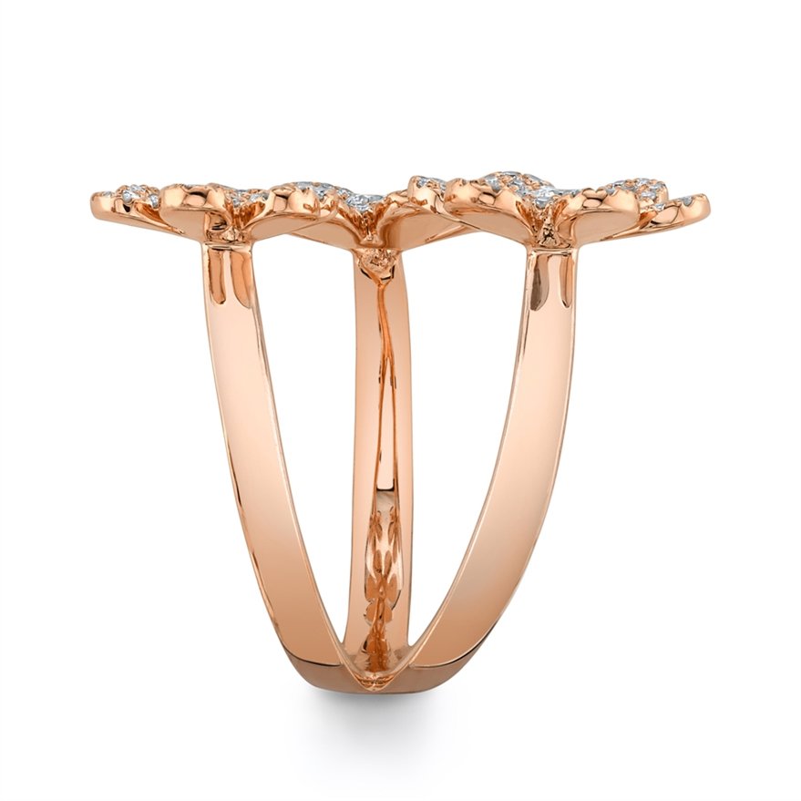 Rohini Platinum Flower Engagement Ring - Flawless Fine Jewellery - London